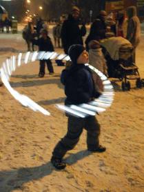 Hula hooping on 44th and Penn.